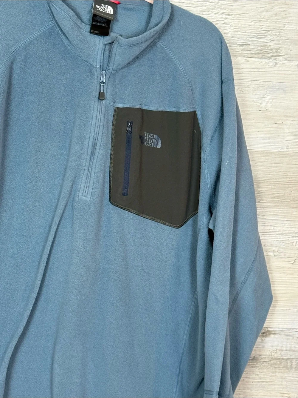 The North Face Polartec Fleece 1/4 Zip Pullover Jacket Mens XL Blue